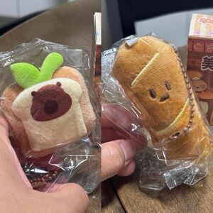 Bakery Bread Theme Mini Plush Keychain Confirmed Blind Boxes (2 pcs.)